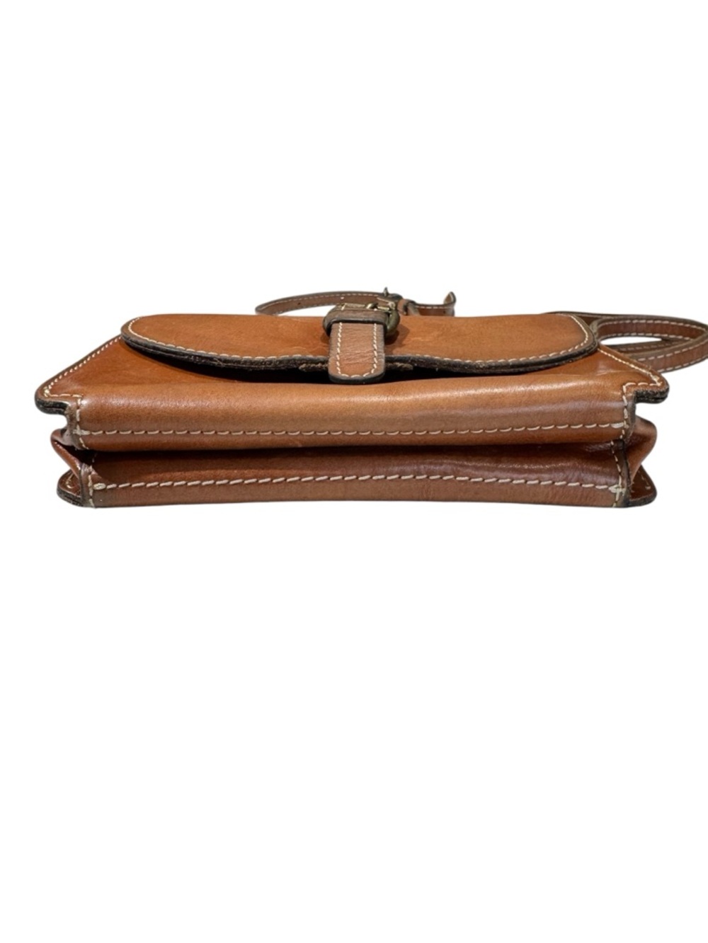 Patricia Nash Torri Tan Leather Mini Crossbody with Buckle - Picture 4 of 16